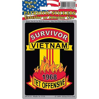 Sticker Vietnam TET Offensive (3"x4-1/4")