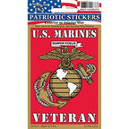 Sticker USMC Logo, Veteran (3"x4-1/4")