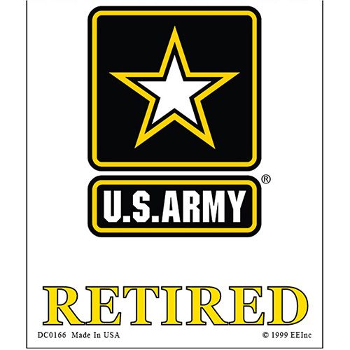 Sticker Army LOGO Retired (Clear Vinyl)