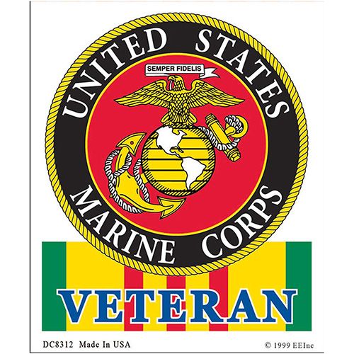 Sticker USMC Vietnam Veteran (3-1/2"x4-1/8")