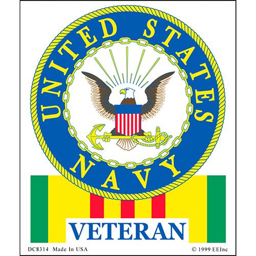 Sticker Navy Vietnam Veteran (3-1/2"x4-1/8")