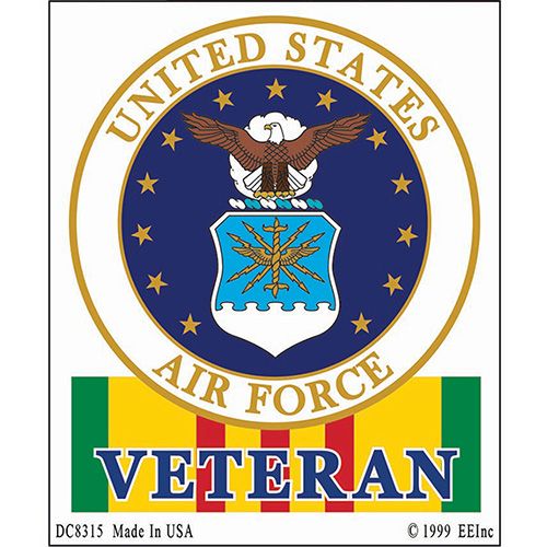 Sticker USAF Vietnam Veteran (3-1/2"x4-1/8")