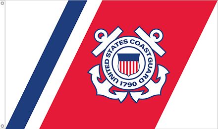 Flag - USCG Logo Made in USA Poly-Cotton (3ft x 5ft)