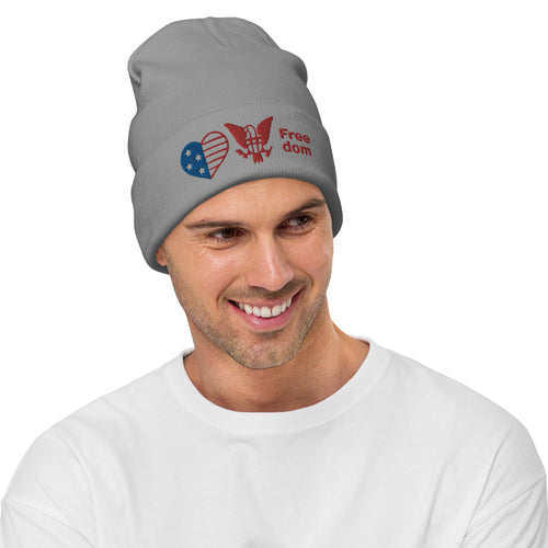 USSVet Freedom Embroidered Beanie Lovin' America Freedom Collection