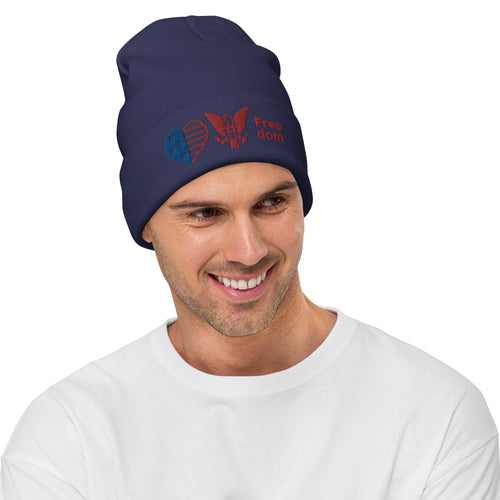 USSVet Freedom Embroidered Beanie Lovin' America Freedom Collection