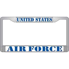 License Frame USAF Auto Metal Chrome "United States Air Force"