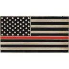 Pin Fire Red Line Honor Flag (1-1/8")