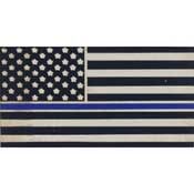 Pin Police Blue Line Honor Flag (1-1/8")