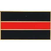 Pin Fire Red Line Honor Symbol (1-1/8")