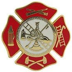 Pin Fire Dept Symbol (Red/White) (3/4")