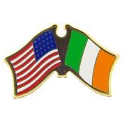 Pin USA/Ireland Crossed Flags (1-1/8")