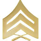 Pin USMC Rank E5 SGT (Gold) (7/8")