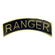 Pin Army Ranger Tab (Gold/Black) (1")