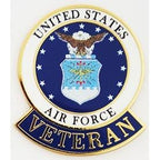 Pin USAF Emblem Veteran (1-1/8")