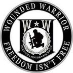 Pin Wounded Warrior "Freedom Isn't Free" (1")