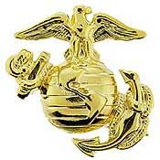 Pin USMC Emblem (Right Collar) (Gold) (1")