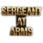 Pin Script, SGT At Arms (1")