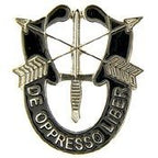 Pin Army Special Forces "De Oppresso Libre" (1")