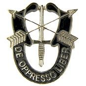 Pin Army Special Forces "De Oppresso Libre" (1")