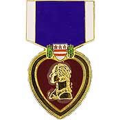 Pin Medal Purple Heart (1-3/16")