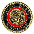 Pin USMC Bulldog 3D (7/8")