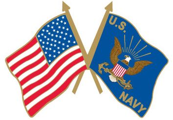 Pin Navy Flag USA/USN (1-1/8")