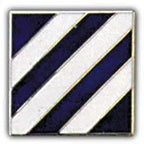 Pin Army 3rd Infantry Division (Nickel Plated) (1")