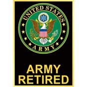 Pin Army Symbol Retired (1-1/8")