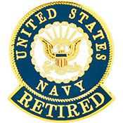 Pin Navy Retired (1")