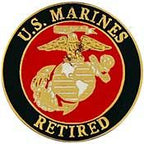 Pin USMC LOGO Retired (1")