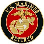 Pin USMC LOGO Retired (1")