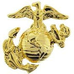 Pin USMC Emblem (Left Collar) (Gold) (1")