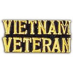 Pin Vietnam Veteran Words Only (1")