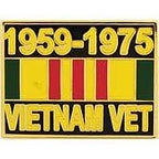 Pin Vietnam Veteran 59-75  (1")