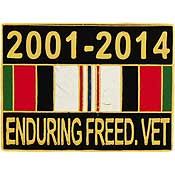 Pin Enduring Freedom Veteran Ribbon '01-'14 (1")