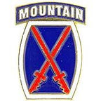 Pin Army 10th Mountain Division (1-1/8")