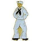 Pin Navy Sailor Man (1")