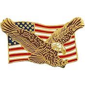 Pin Flag USA w/Eagle