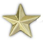 Pin Army Brigadier General BG Star (Gold) (11/16")