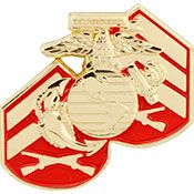 Pin USMC LOGO w/Ranks (1-1/16")