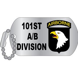 Pin Army 101st Airborne Division Dog Tag (1-1/4")