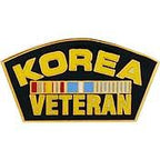 Pin Korea Veteran w/Ribbons (1-1/4")