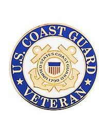 Pin USCG LOGO Veteran (1-1/8")