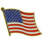 Pin Flag USA Wavy