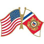 Pin USCG Flag USA/USCG (1-1/4")