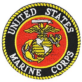 Patch USMC Logo (03) (YLW/WHT) (3-1/16")