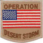 Patch Desert Storm, USA Flag (2-7/8")