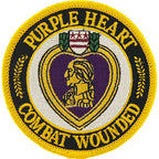 Patch Purple Heart "Combat Wounded" (3-1/16")