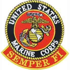 Patch USMC Logo, Semper FI (3-5/8")