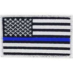 Patch Police Blue Line, USA (3-3/8"x2")